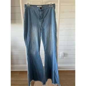 Hammer Jeans high rise super flare‎ leg size 7 light wash